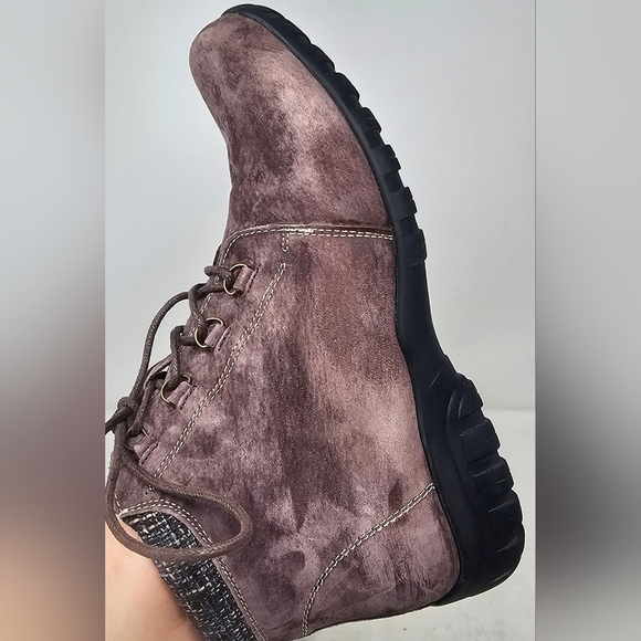 Propet Delaney Women's Suede Ankle Side Zip Bootie Purple Brown Size 7.5 M(B) - Picture 6 of 11